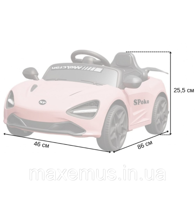 Детский электромобиль с пультом управления SP 720 электромобиль для детей аккумуляторный розовый Мостиска - изображение 2