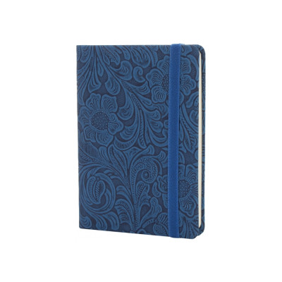 Книга записна Optima А6 LADY тверда обкладинка текстиль, гумка, кремовий блок, лінія блакитний (O20389-11) Вінниця - фото 1