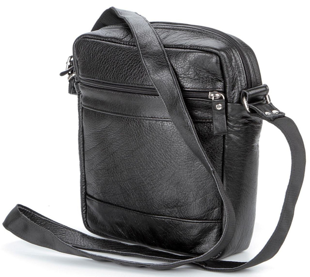 Шкіряна чоловіча сумка Чорна (SHVIGEL) Київ - фото 7