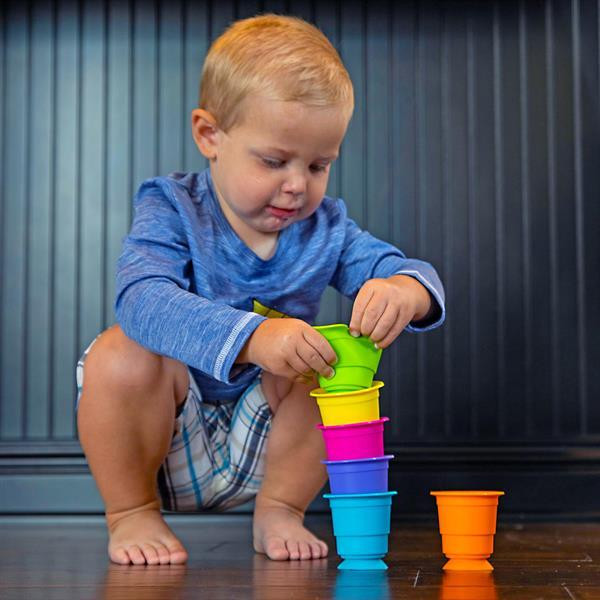 Тактильна Іграшка Fat Brain Toys Suction Kupz М'які чашки 6 шт. (F183ML) Харьков - изображение 10