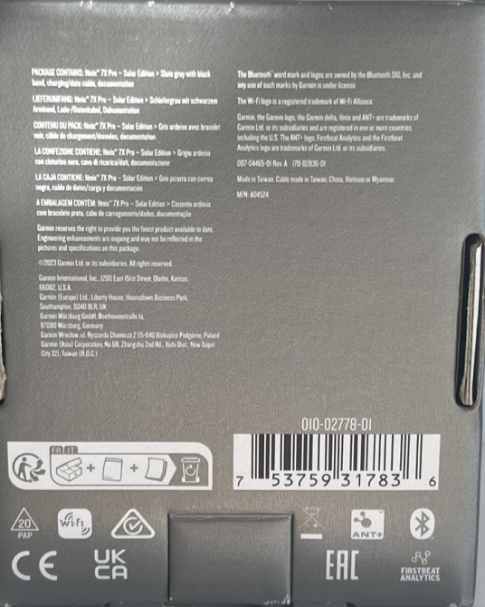 Смарт-Часи Garmin Fenix 7X Pro Solar Slate Gray Black 010- 02778-01 Київ - фото 1