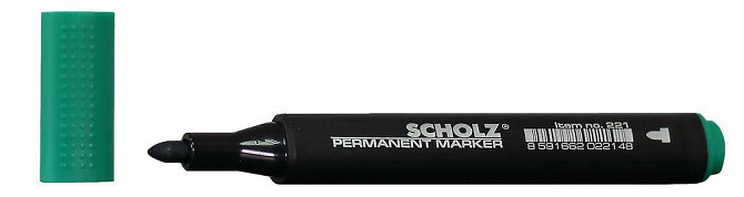 Маркер перманентний "Scholz" 221 круглий зелений, шт Київ - фото 1
