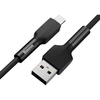 Дата кабель USB 2.0 AM to Lightning 1.0m black Baseus (CALGJ-01) Вінниця