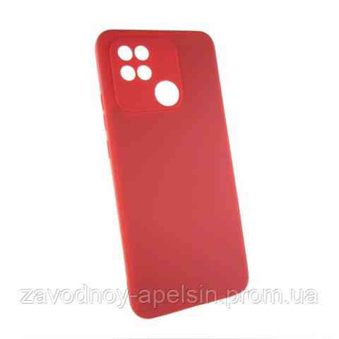 Xiaomi Redmi 10c Чехол силиконовый Защита камеры (красный) Одесса