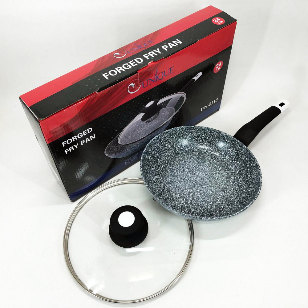 Удобная сковорода для дома UNIQUE UN-5115-24 см, Сковорода на долго алюминиевая углубленная NF-19 Львов - изображение 5
