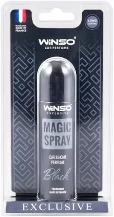 Освіжувач повітря WINSO Magic Spray BLACK 30 мл (блістер) – Інтенсивний аромат у компактному флаконі Ковель