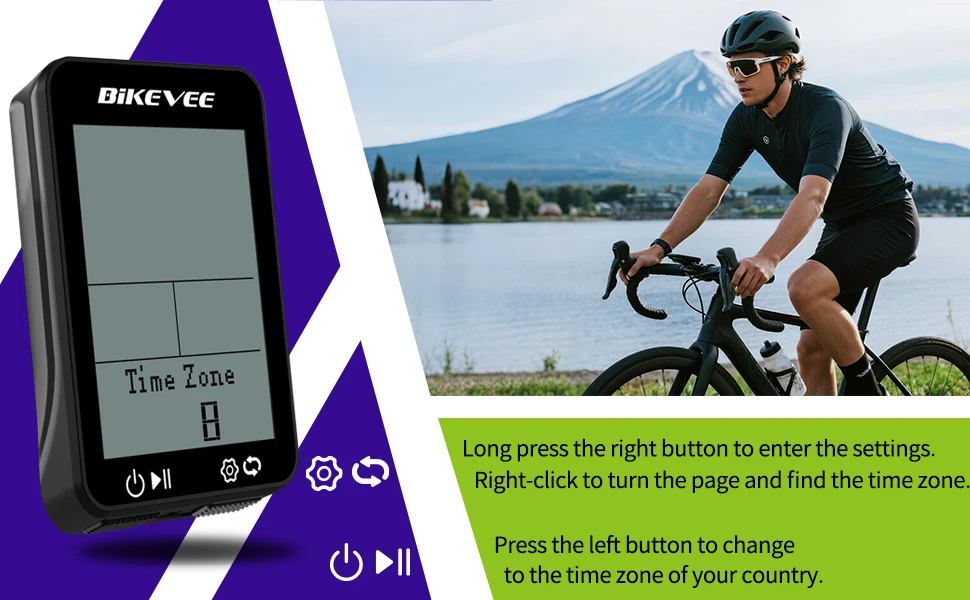 Велокомп'ютер GPS BKV-310 IPX7 LCD-2.4" підсвітка екрана (16 функцій) Київ - фото 6