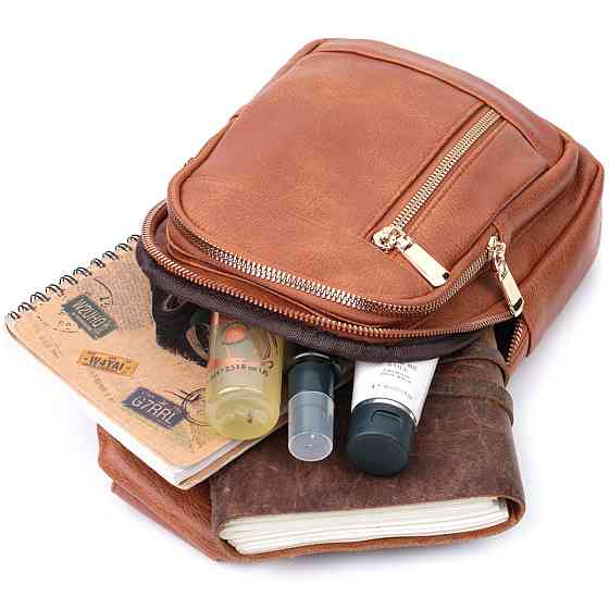 Интересная слинг сумка для женщин из экокожи Рыжий (Vintage) Киев