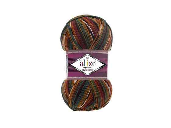 Пряжа Superwash Comfort арт.4447 5шт/уп меланж 25% полиамид 75% шерсть 100г 420м ТМ ALIZE Киев