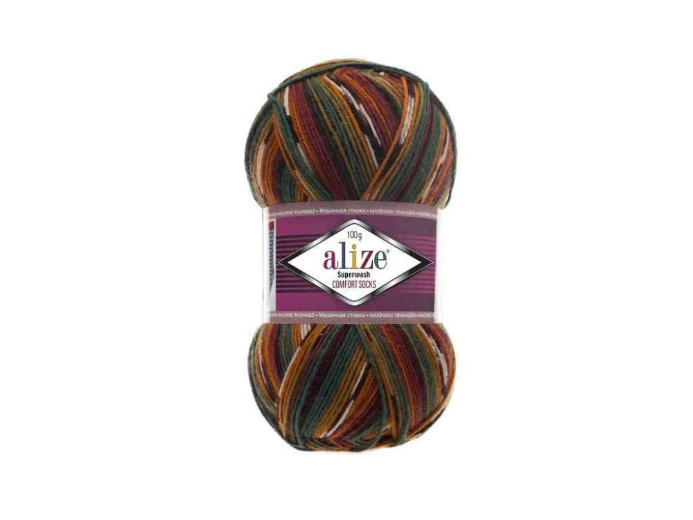 Пряжа Superwash Comfort арт.4447 5шт/уп меланж 25% полиамид 75% шерсть 100г 420м ТМ ALIZE Киев - изображение 1