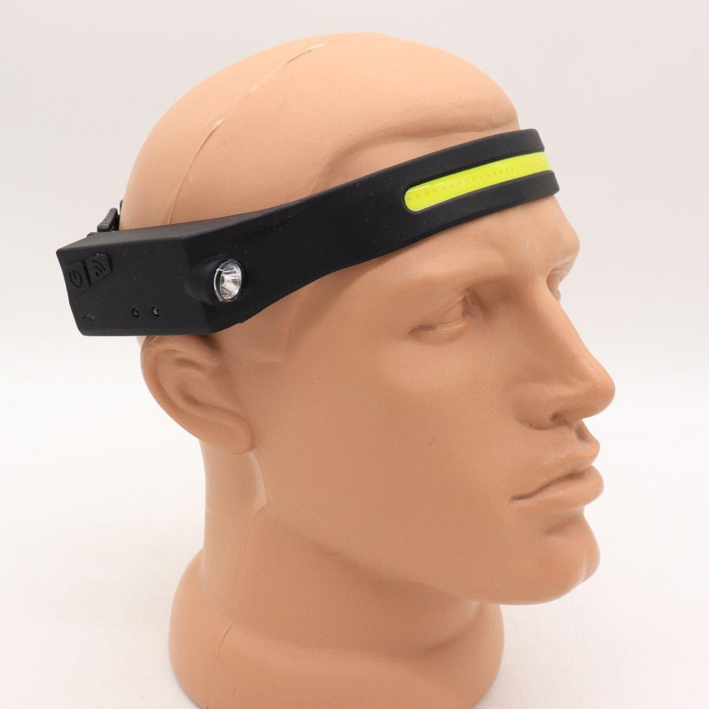 Налобний ліхтар з датчиком руху 2в1 BL-G-28-XPE+COB / Потужний акумуляторний LED ліхтарик на голову Київ - фото 8