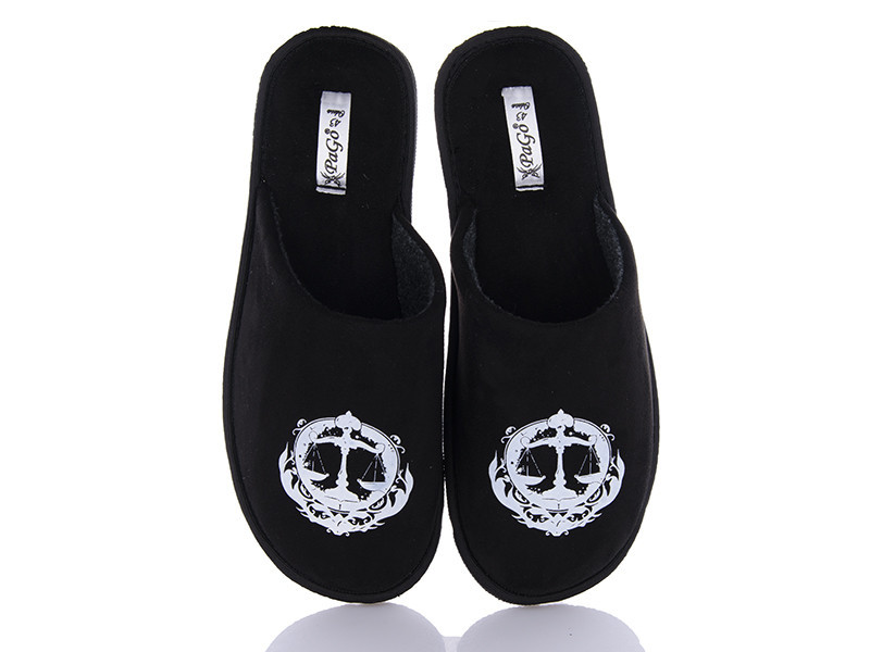 Капці Ваги Знак зодіаку Чоловічі закритий носок Pago 23.09-22.10 чорний Одеса - фото 1