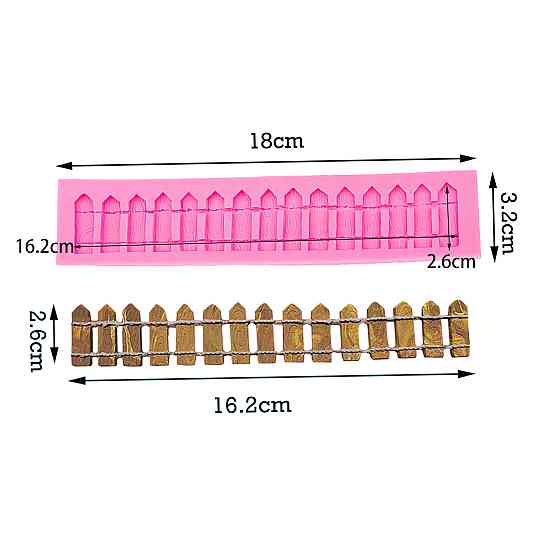 Молд силиконовый Забор 180 на 32 мм розовый Киев