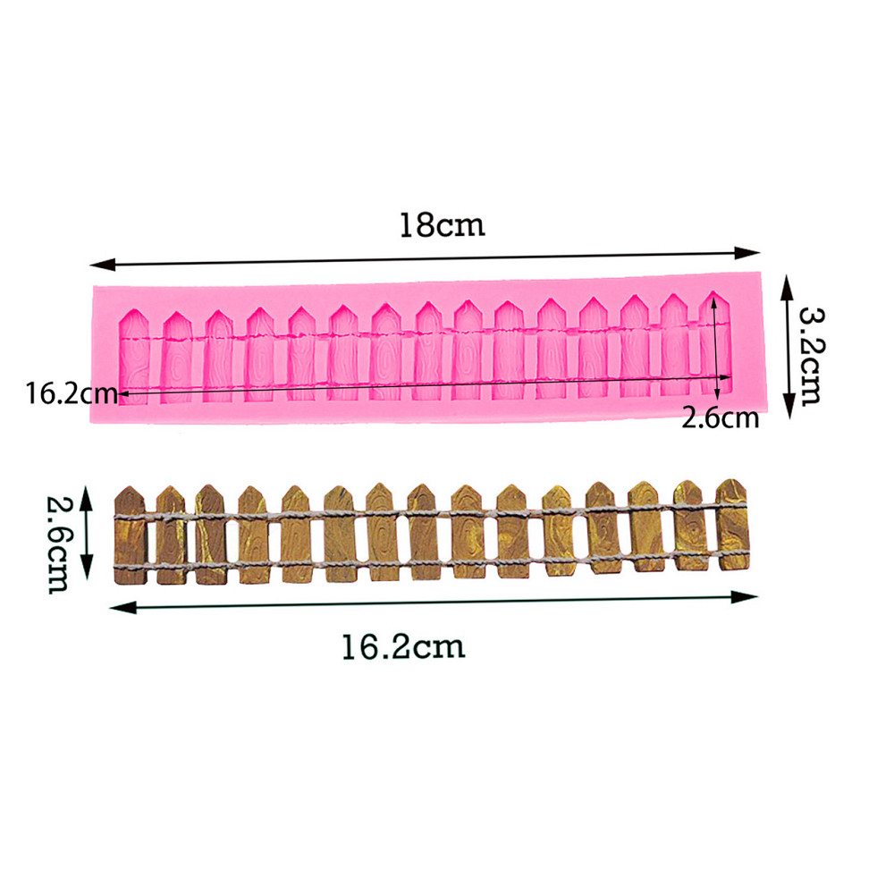 Молд силиконовый Забор 180 на 32 мм розовый Киев - изображение 2