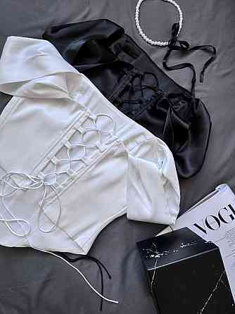 Женский классический романтический корсет, плотный атлас на подкладке. Молочный, 42 Одесса