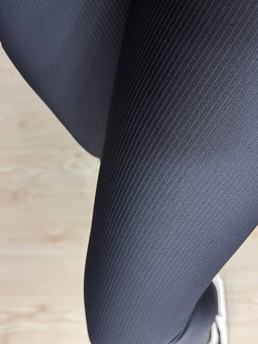 Лосини жіночі A-N 26001 в рубчик з широким поясом чорні, чорний, M Київ - фото 14