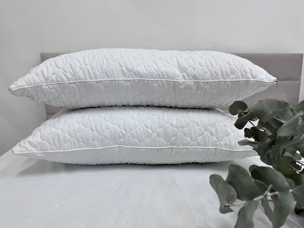 Ecotton Подушка Ecotton 50х70 см подвійна з чохлом на блискавці із мікрофібри біла White (Novit Коломия - фото 4