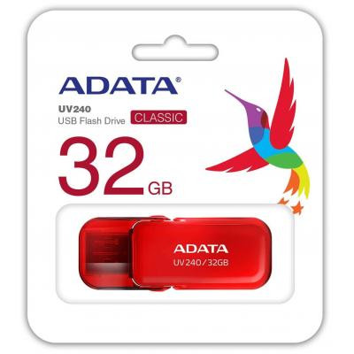 USB флеш накопичувач ADATA 32GB UV240 Red USB 2.0 (AUV240-32G-RRD) Вінниця - фото 3