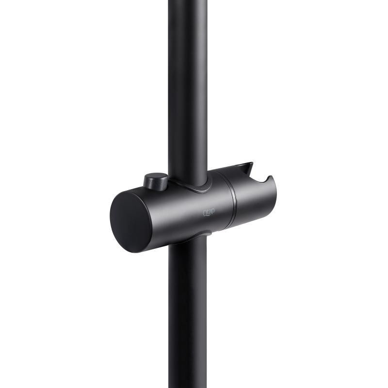 Душевая стойка с держателем, нержавейка Qtap Lepit 665 мм круглая QTLEP82103OB Black Matt Харьков - изображение 4