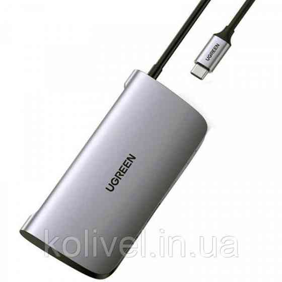 Док-станція USB3.0 Type-C --> USB 3.0x2/HDMI/RJ45/SD/TF/PD Ugreen CM212 Сіра (50852) Киев