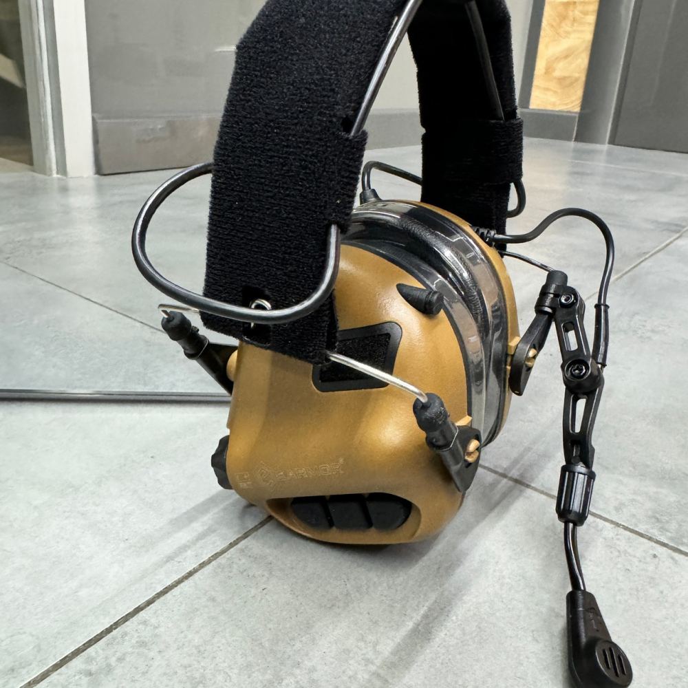 Комплект активные наушники Earmor M32(x) + крепление чебурашки M16C (Койот) Киев - изображение 9