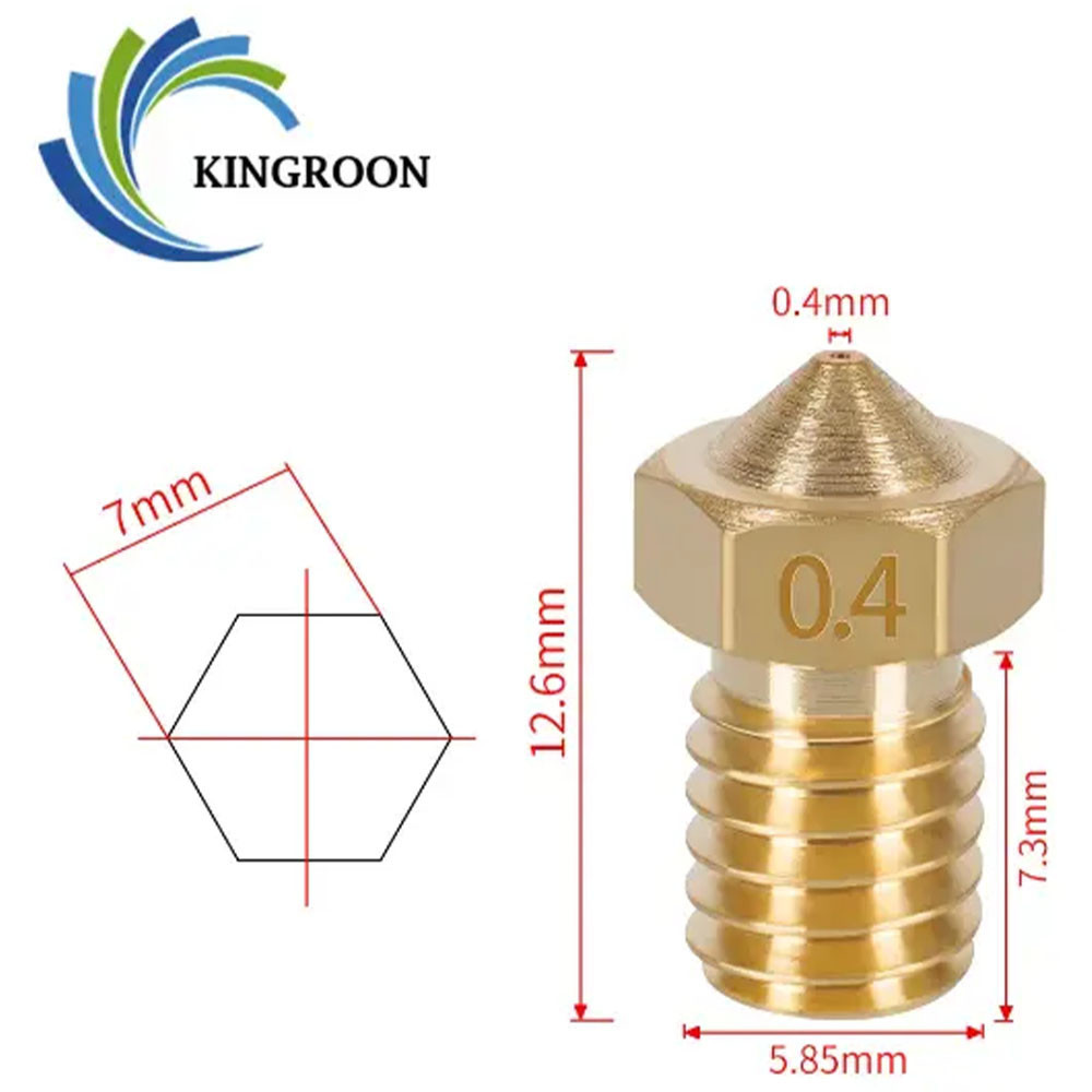 Сопло Kingroon V5 V6 E3D з внутрішнім діаметром 0,4 мм Київ - фото 3