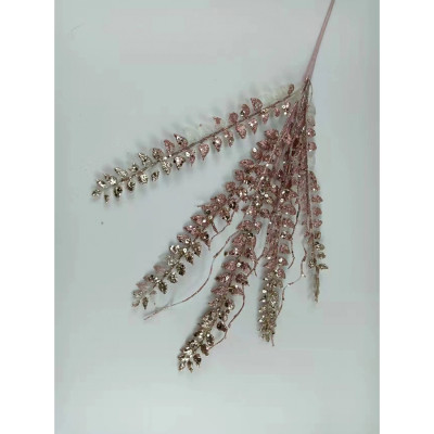 Декоративная ветвь YES! Fun Папоротник 65 см, золото, глиттер (974579) Винница - изображение 1