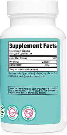 Міо та D-хіро інозитол Nutricost Women, Myo & D-Chiro Inositol, 120 Capsules Луцьк