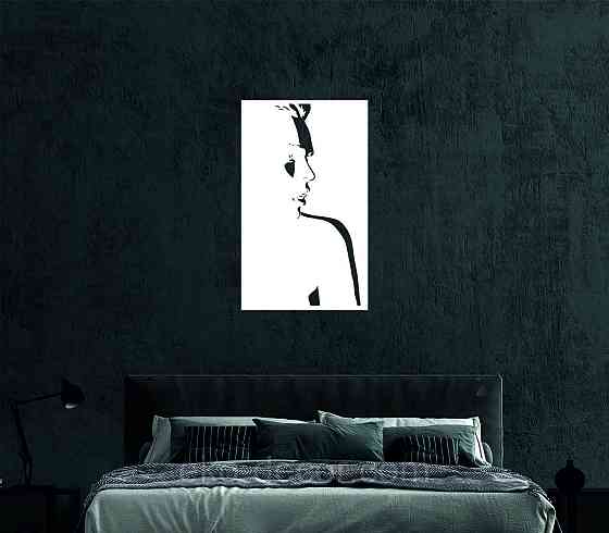 Декоративное настенное Панно «Девушка» Декор на стену 90*54 см, Белый Киев