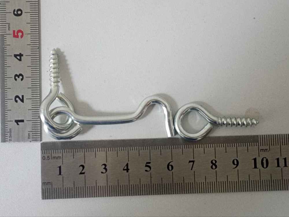 Гачок дверцяти в білому оцинку  60 мм "P-o" Київ - фото 2