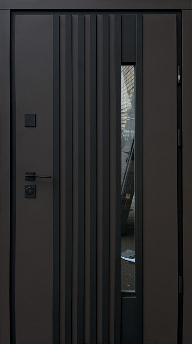 Двері вуличні, Berez Street Plus, модель RIO P LOFT RAL 8019, ТЕРМОРОЗРИВ Київ - фото 1