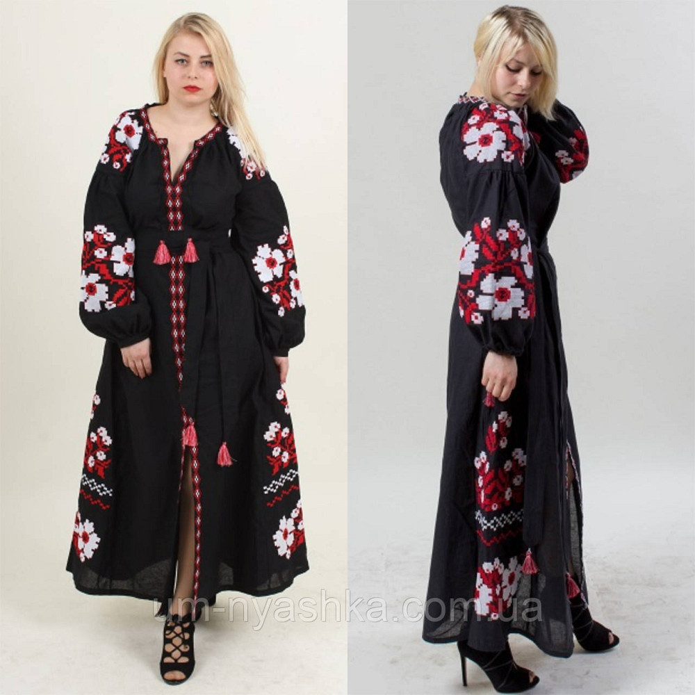 Жіноча вишита сукня на натуральному полотні Паризький букет Кривий Ріг - фото 1