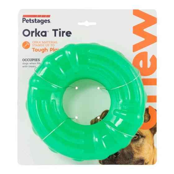 Игрушка для собак колесо с отверстиями для лакомств Petstages Orka Tire (Петстеджес Орка) Запорожье