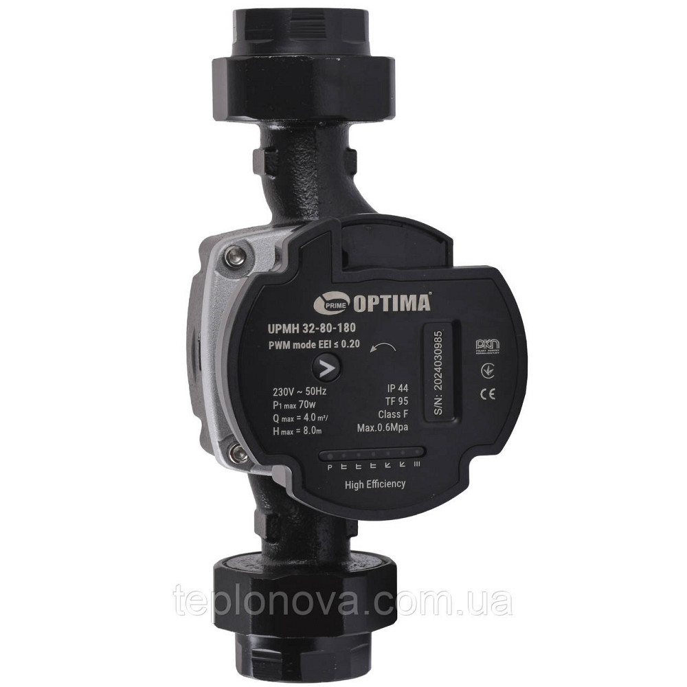 Насос циркуляционный энергосберегающий  Optima PRIME UPMH 32-80AUTO 180мм + гайки Черновцы - изображение 2