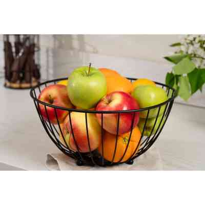 Фруктовница Ardesto Midori 28х28х13см, метал, чорний (AR0903B) Винница