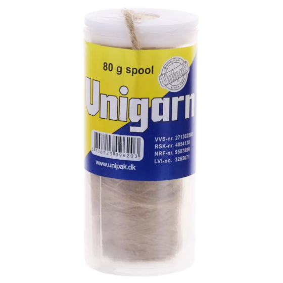 Льон сантехнічний Unipak Unigarn 80г. (Котушка в контейнері) (UP0587) Київ