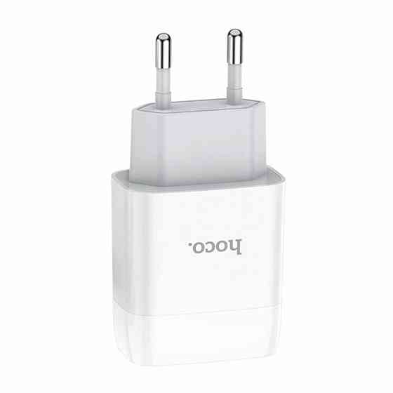 Сетевое зарядное устройство HOCO C73A Glorious dual port charger, цвет белый 6931474712912 Одесса