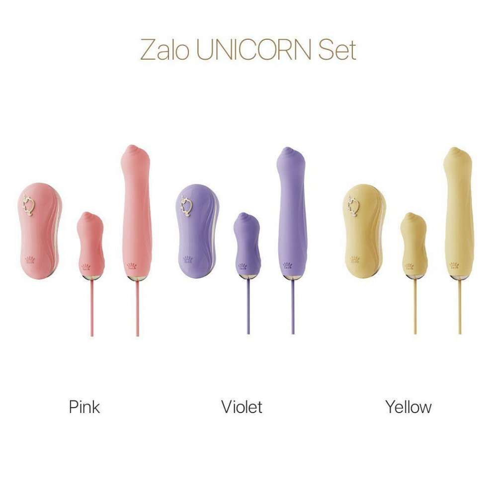 Набор 3в1 Zalo – UNICORN Set Yellow, виброяйцо, пульсатор, вакуумный стимулятор Sex Aura Киев - изображение 8