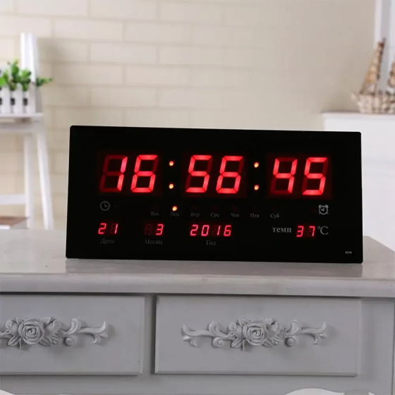 Цифровий LED-годинник 3615 червоний 3788 Київ