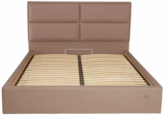 Кровать Двуспальная Sheffield Comfort 160 х 200 см Fly 2213 С подъемным механизмом и нишей для белья Светло-коричневый Днепр