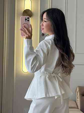 Жіночий стильний повсякденний костюм — двійка турскапля Молочний, 46/48 Одеса