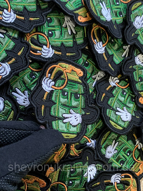 Шеврон граната ф1 (Форма контурная. На липучке) Размер 8x7.5см Киев - изображение 5