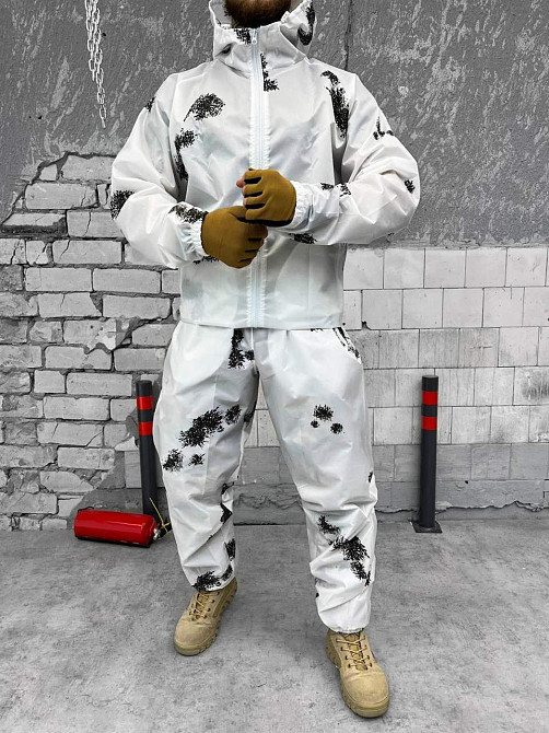 Маскировочный костюм зима белый клякса масхалат Одесса - изображение 16