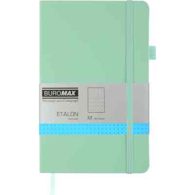 Книга записна Buromax Etalon 125x195 мм 96 аркушів в точку обкладинка зі штучної шкіри М'ятна (BM.291360-38) Вінниця
