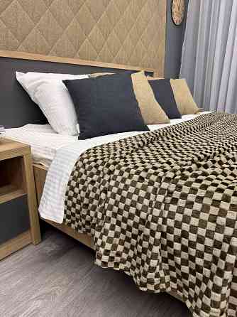 Плед-покривало Шахи 200х210 см (+-5см) Венге з бежевим (87-035) Київ