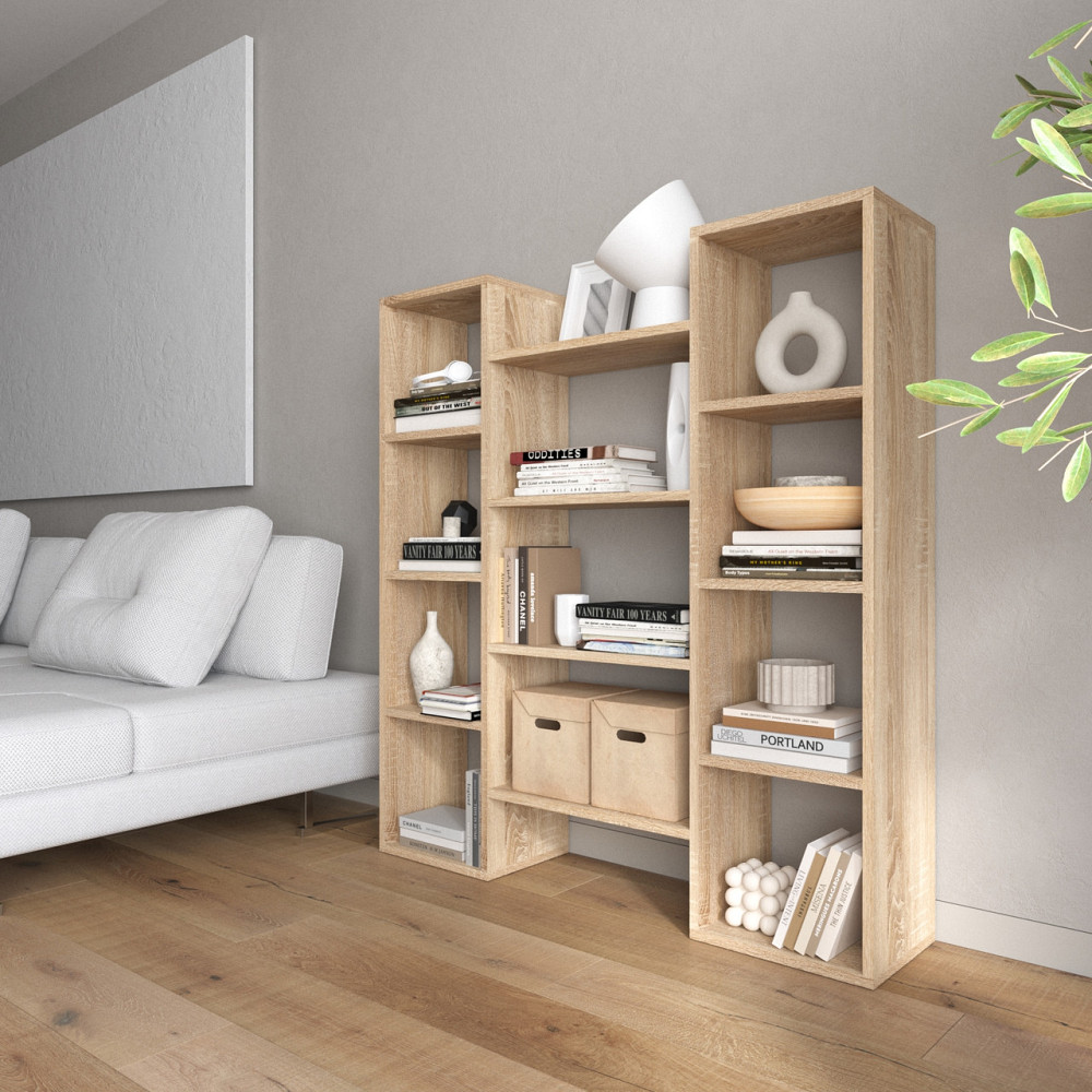 Стелаж для книг VAYS D-8, сучасна полиця, ЛДСП 130×30×140 см - для дому, офісу, вітальні Львів - фото 2