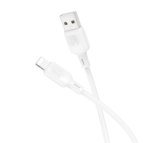 Кабель BOROFONE BX113 Lenny silicone charging data cable iP(L=1M) White Київ