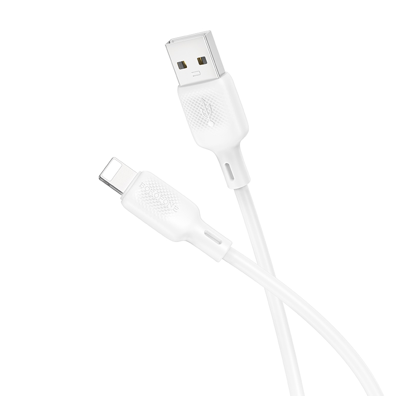 Кабель BOROFONE BX113 Lenny silicone charging data cable iP(L=1M) White Київ - фото 1