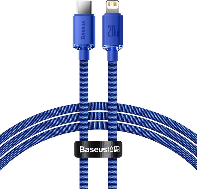 Кабель Baseus Crystal Shine Series Fast Charging Data Cable Type-C to iP 20W 2m Blue Київ - фото 1