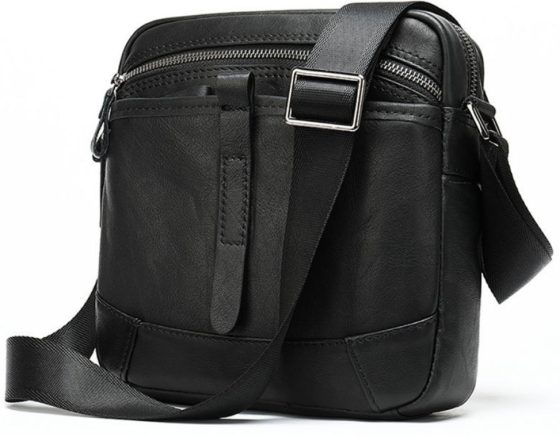 Компактная сумка через плечо из кожи Vintage 20034 Черная Киев